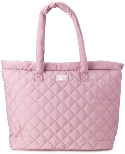 Reebok Women's Tote Bag - Quilted Carry-All Sports Gym Shoulder Bag - Casual Purse Hand Bag, Infused Lilac, One Size