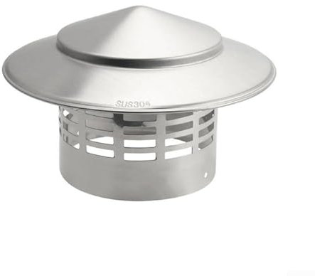 ZYNCUE Pare-oiseaux en acier inoxydable, capuchon de cheminée en acier inoxydable, capuchon de couvercle de tuyau de cheminée, couvercle d'aération, chapeau de pluie et de neige 110 mm