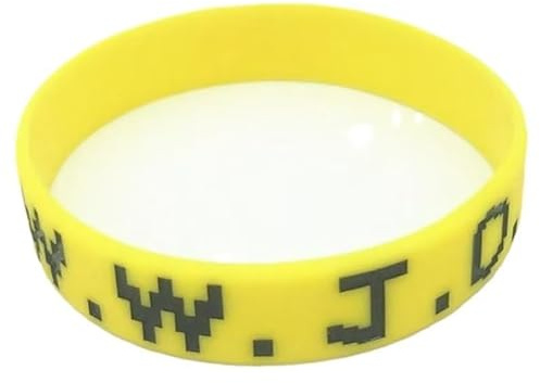twinkle eye WWJD Silikon-Sportarmband WWJD Religiöses Armband What Would Jesus Do Armbänder für Frauen