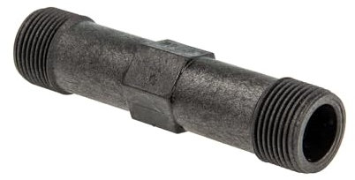 tecuro Passstück für Wasserzähler Wärmemengenzähler 3/4 Zoll x 110 mm für Wasserzähler DN15 - Ideal für Rohbaumontage, Kunststoff schwarz