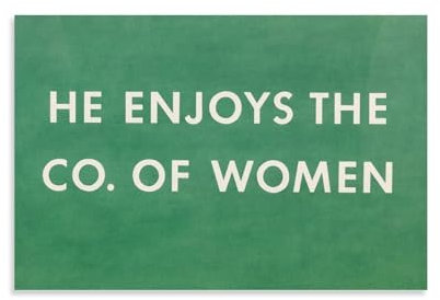 xinglang American Popist Artist Ed Ruscha, He Enjoys The Co. of Women, abstraktes Poster, Leinwandkunst, Poster und Wandkunst, Bilddruck, moderne Familiendekor-Poster, 30 x 45 cm