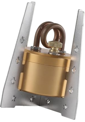 MagiDeal Spiritusbrenner, Spirituskocher, Brenner, rutschfeste Heizung, Campingkocher, Stabiler Mini-Spiritusbrenner, Spirituskocher zum Wandern, Grillen im, Gold mit Padhalter