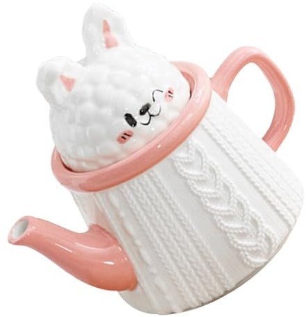 TOPBATHY Hervidor De Agua De Cerámica Jarra De Agua Hogar Forma De Conejo De Dibujos Animados Bebidas y Jugos