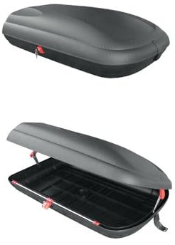 Ricambycar Cofre de techo Ricambycar BA320 320 L, con aspecto de carbono, con cierre centralizado