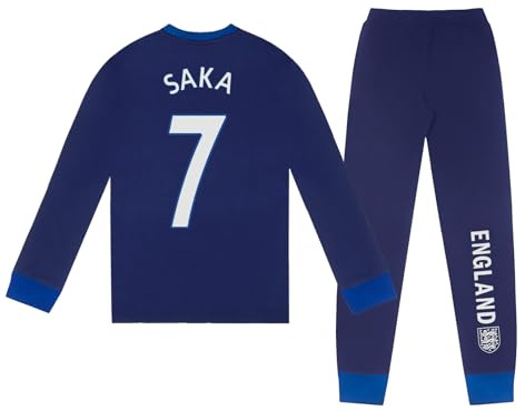 England Boys Saka 7 Long Sublimation Pyjamas 3-4 Years