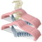 Stormix Hosenbügel 24er-Pack, 42cm Vevlt-Rockbügel mit Clips, rutschfeste Kleiderbügel, Robuste Kleiderbügel für Shorts, Hosen, Röcke, Kleider, Jacken, Mäntel Rosa (Goldhaken)