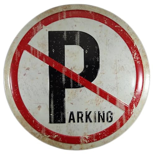 Blechschild parken verboten 1 x 35 cm Ø no parking Verbotsschild Warnschild Schild Deko GTT J343