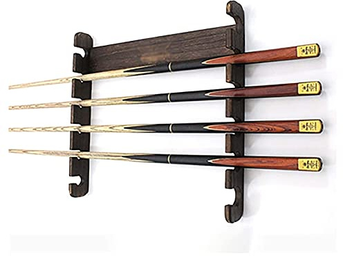 Porte-queues de billard mural horizontal moderne en bois pour salle de billard ou club Marron