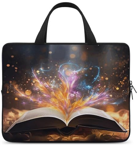 Laptop Bag Ultrathin Open Book And Light Printing Laptop Carrying Case Portability Messenger Bags For Work Travel, Style, 12 Inch