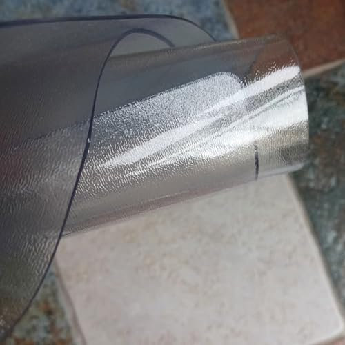 Eiauiuo Transparente Tischdecke Table Cover PVC Tischfolie Nach Maß Wasserdicht und Fettdicht Mattiert Tischmatte Tischschutzfolie Kratzfeste Tischschutz Abwaschbar Durchsichtig Tischschoner 1.5mm/2mm