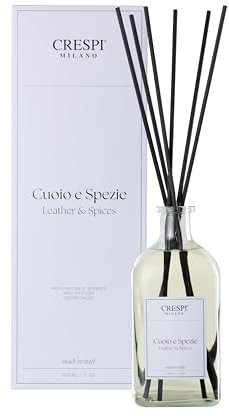 CRESPI MILANO | Profumatore per Ambiente Fragranza Cuoio e Spezie, Diffusore Profumo Ambiente a Lunga Durata, 500ml