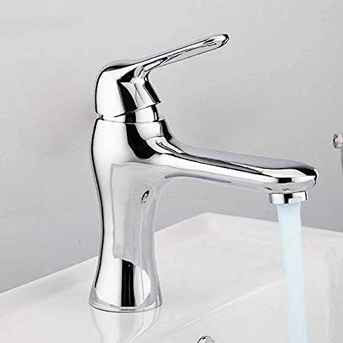 CWLPSL Wasserhahn Waschbecken Wasserhahn Waschbecken Chrom Badezimmer Wasserhahn Dusche Wasserhahn Wasserwanne Fester Wasserhahn, Badezimmer Wasserhahn