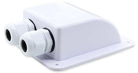 Solar Power Supplies 1/2 Hole Roof Cable Entry Gland Waterproof Plastic Junction Box For Yacht Campervan(White-2)