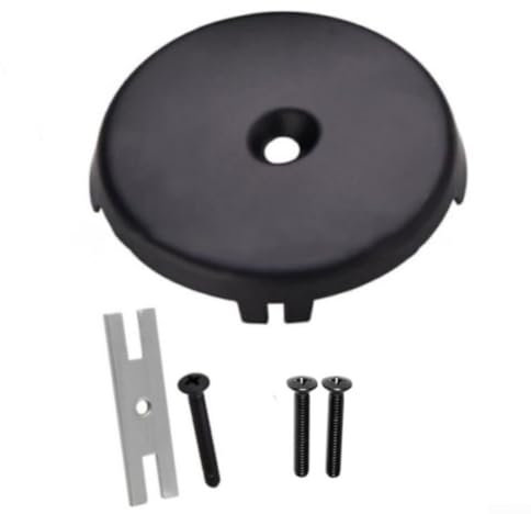 Premium Bathtub Drain Overflow Face Plate with Complete Set of Installation Tools (Black)