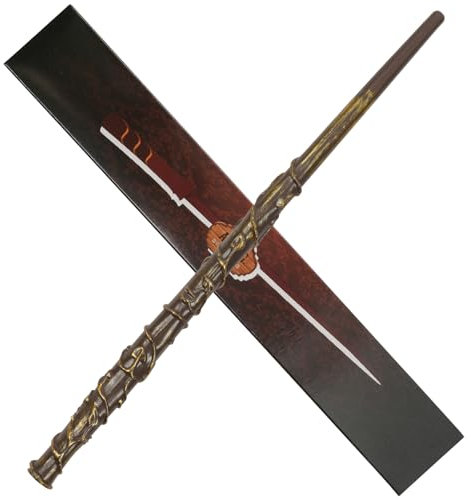 Aomig Zauberstab Erwachsene Zauberer Zubehör Movie Props Magic Wand Spielzeug Magischer Zauberstab aus Kunststoff für Zauberer Zauberlehrlinge Kostümzubehör Cosplay Halloween Karneval Weihnachten (F)