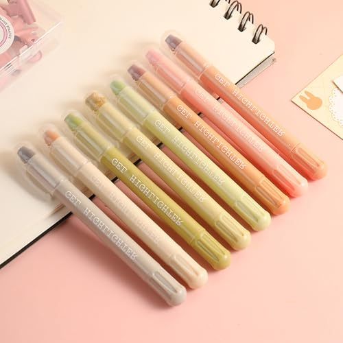 Axvxby Bible Highlighter Set 8 Farben Bibelmarker Stifte Gel Textmarker für Bibel Notizen und dünnes Papier nicht toxisch hochwertige Markerstifte, 8 Bright Colours
