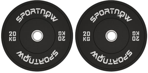 SPORTNOW 2er-Set Olympionische Hantelgewichte 2 x 10/20kg für 5cm Hantelstange