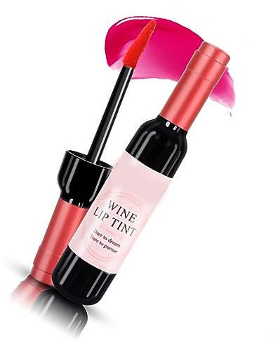 Yinhing Teinte de Lèvres de Bouteille de Vin, Rouge à Lèvres Liquide Imperméable Longue Durée avec une Couleur Délicate et Brillante, Maquillage Cosmétique Cadeau pour Femmes (CR01)