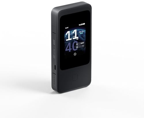 GL.iNet GL-E5800 EU Mudi 7 Router da viaggio 5G Wi-Fi 7 tri-band con eSIM | Wi-Fi 7 tri-band con 5G, eSIM e doppia nano-SIM, Ethernet 2.5G, touchscreen 2,8 pollici, batteria 13,5h, VPN 700 Mbps