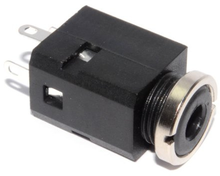 kenable 3.5mm 3 Pole Stereo Jack Socket Solder Chassis Mount Straight [5 Pack]