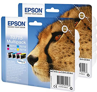 Epson T0715 x2 2 x Tintenpatronen Original Multipacks 8, gemischt