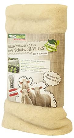Schafwoll-Vliesdecke 2x1m weiß 100g/m²