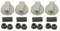 KGASUPPLIES Indesit Universal Silver Control Knobs for Ovens, Cookers and Hobs (Pack of 4)