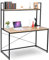 WOLTU Schreibtisch 120x60cm, Computertisch Büromöbel PC Tisch Bürotisch Arbeitstisch aus Holz und Stahl, TSB02hei