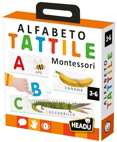 Headu - Montessori Alphabet, taktil, Mehrfarbig, IT20164
