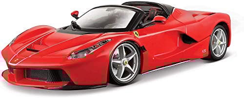Bburago Ferrari LaFerrari Aperta: hochwertiges Modellauto im Maßstab 1:43, Ferrari Signature Edition, Hardcase, 10 cm, rot (18-36907R)