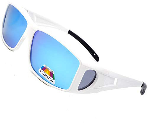 SHEEN KELLY Polarisierte Sonnenbrille UV400 Pass über Gläser für Männer Frauen Decken Sie Sonnenbrillen Fischerei Wickelspiegel Linse