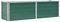 vidaXL Garden Planter Galvanised Steel 160x40x45cm Green Plant Raised Bed Box