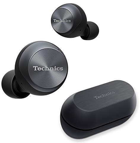 Technics True Wireless Earbuds mit branchenführendem Noise Cancelling | Bluetooth-Ohrhörer | Dual-Hybrid-Technologie, Hi-Fi-Sound, kompaktes Design | Alexa-kompatibel | (EAH-AZ70W-K), Schwarz