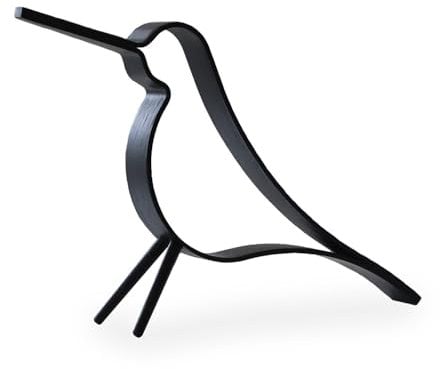 Cooee Design Dekoobjekt Woody Bird aus Eiche in der Farbe Schwarz Handgefertigt, Maße: 31cm x 6,5cm x 20cm, ED-03-01-BK