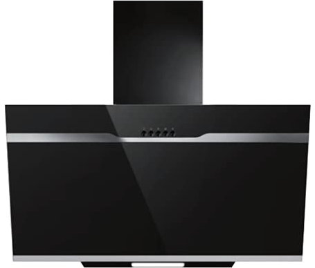 Montpellier MHD650BK 60cm Slanted Black Glass Cooker Hood - A Rated
