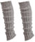 Leo Design Natural Alpaca Wool Women Leg Warmer, Blend of Lambs wool and Alpaca wool Rib Warm Leg Warmer - One Size- Luxury winter layer for leg- Anthracite Grey, Egg-Shell, Silver (Iron/Silver)