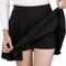 DJT Damen Mädchen Basic Solid Dehnbaren Informell Mini Skater Rock mit Shorts Schwarz 4X-Large