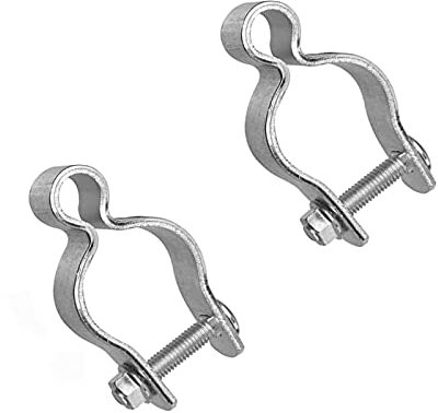 Confezione da 2 cerniere per cancello in acciaio zincato zincato per tubo di diametro esterno 2-3/8 , 2 pezzi
