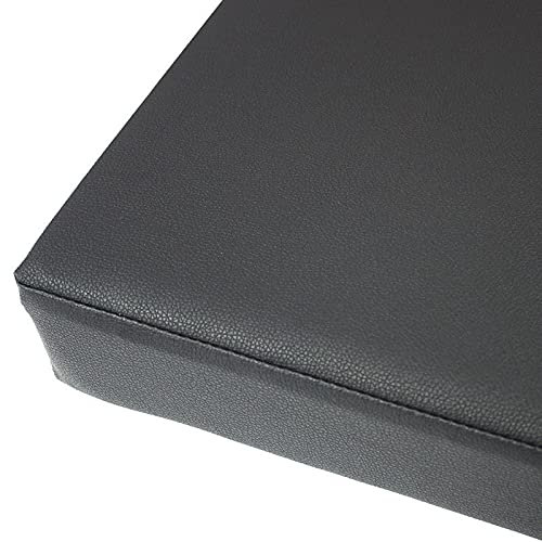 KicKiq Wasserdichtes Bankkissen für den Außenbereich, 2- und 3-Sitzer, PU-Leder, Gartenbankauflage mit Reißverschluss, Esszimmer, Terrasse, Bankkissen für Schaukelstuhl (Schwarz, 80 x 40 x 5 cm)