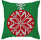 Kissenbezug Modern, Weihnachten Anti Milben Kopfkissenbezug Kugel Schneeflocke Polyester Weihnachtsdekoration Schlafzimmer 45X45CM