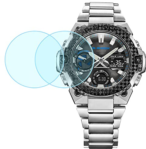 Duttek Displayschutzfolie aus gehärtetem Glas für Casio GST-B400 Smartwatch 2,5D, ultradünn, Härtegrad 9H, kratzfest, gehärtetes Glas, 2 Stück