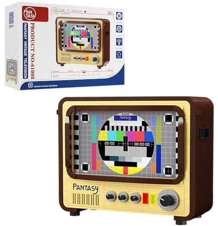BRICKKK Pantasy Kit de construcción de TV Retro Juego Creativo para Adultos con Bloques de construcción de Modelos de televisión coleccionables Construye tu Propia decoración para el hogar