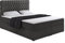 ALTDECOR Boxspringbett mit Multipocket-Matratze H4 (20 cm hoch) mit PUR+Kokosmatte, Topper (4 cm hoch), Polsterbett mit Kopfteil und Bettkasten - Daisy - 180x200 - Beige Samt
