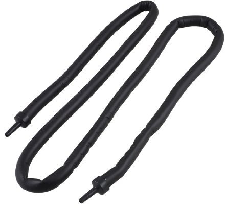 Ruilogod Flexibles 10mm Gummi-Shell-Aquarium-Luft-Vorhang-Blase schwarz 35.4 Länge