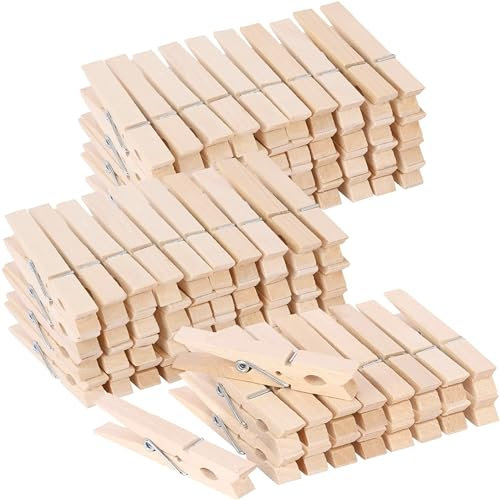 80 mollette in vero legno – mollette grandi – mollette in legno – mollette in legno & mollette per bucato & artigianato & mollette