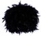 Raibertin Fluffy Turkey Chandelle Feather Trim For Crafts Natural Coque Feathers Trim Ribbon Decoration Millinerie, Karneval, Stripe Rock, Hochzeitskleid, Kostüme, Lampenschirm Zubehör (Schwarz)