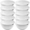 Purepower 10er Set Plastik Schüssel, Müslischale 500 ml Ø12,5 cm, Dessertschalen, Wiederverwendbar, Suppenschal, Salatschale, BPA-frei | für Suppe, Abendessen, Popcorn, Salat, Snacks – Weiß