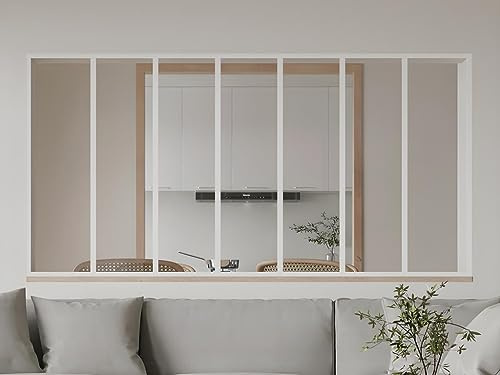 Vente-unique Atelier Glaswand - 210 x 105 cm - Aluminium - Weiß - Bayview