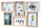 Bilderrahmen 6 Fotos 10x15 Fotorahmen Natur Eiche Braun Holz Glas Wanddeko Fotogalerie Collage Fotocollage Wandgalerie