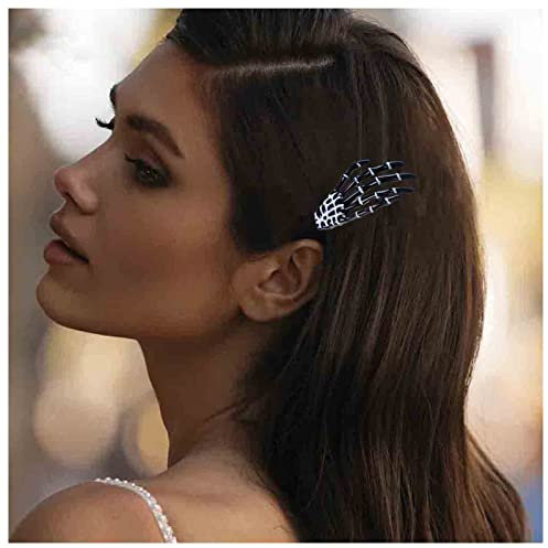 Inilbran Boho Skelett Hand Haarspangen Barrettes Vintage Skelett Totenkopf Hand Haarspangen Gothic Rock Horror Haarspangen Punk Skelett Hand Knochen Halloween Haarspangen Dekoratives Haarzubehör